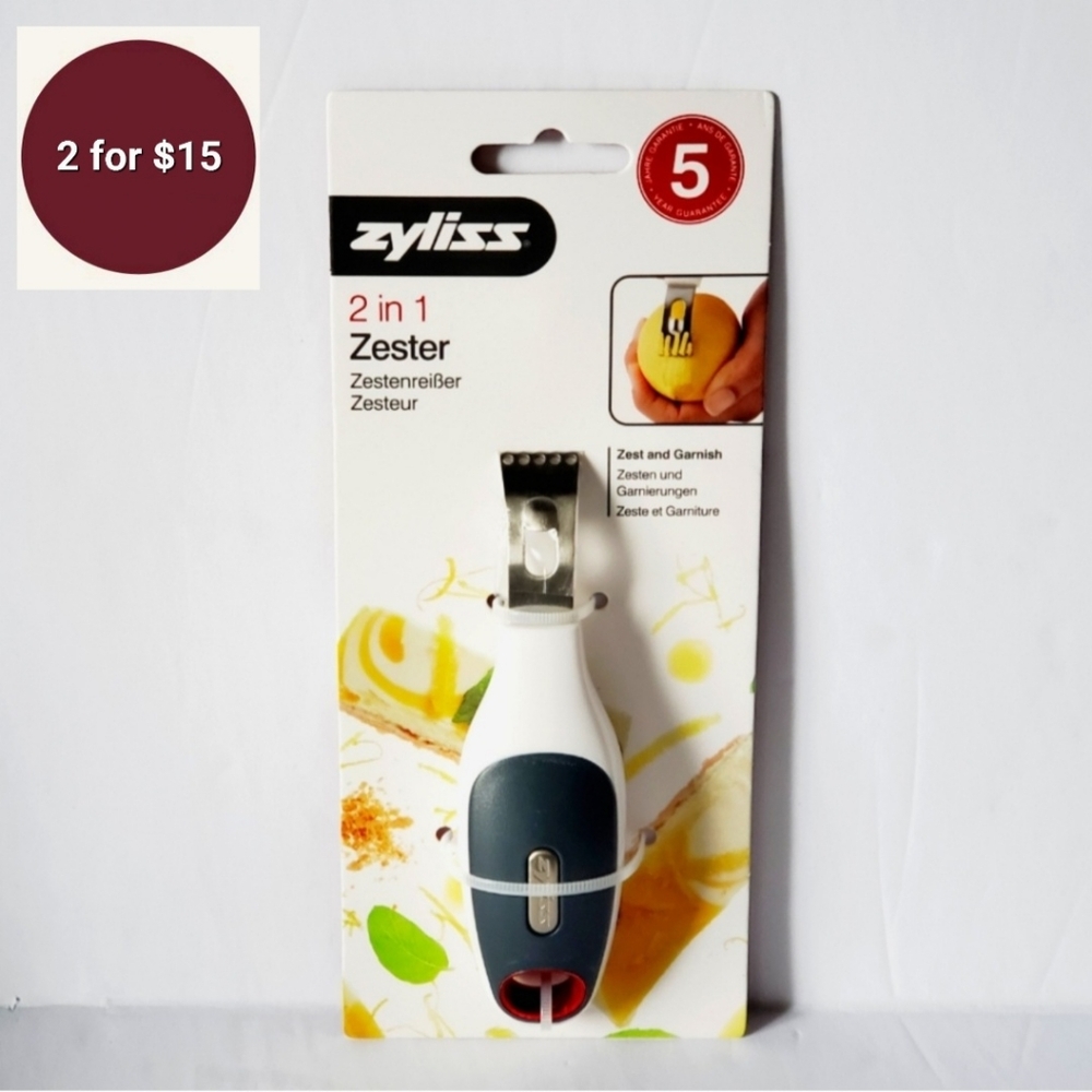 2 Pack of Zyliss 2 in 1 Zester
